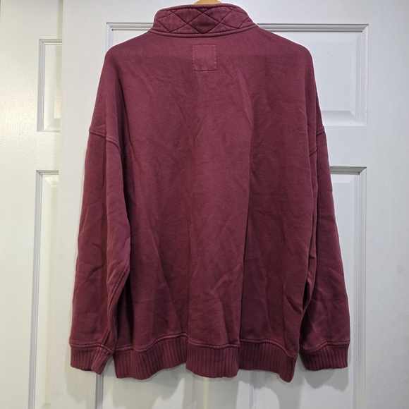 Aerie OH SNAP Sweatshirt Red Medium Deep Cherry NWT - Picture 8 of 10